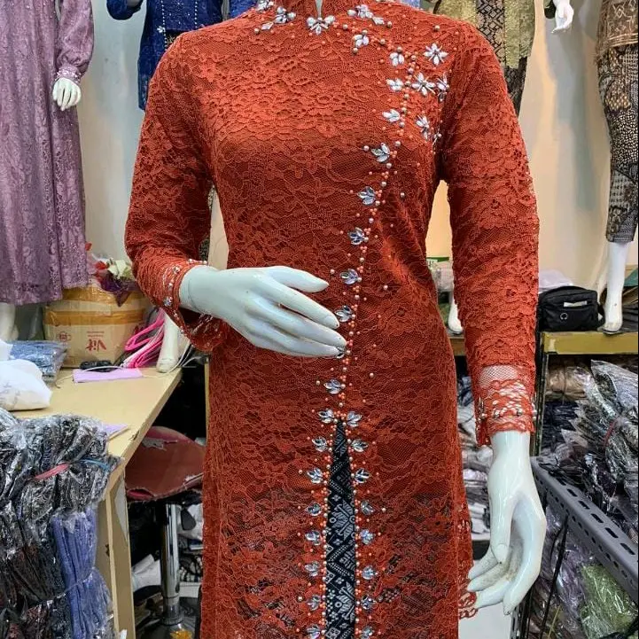 Kebaya Janggan Brukat/Kebaya Wisuda / Kebaya terbaru/ Kebaya pesta / Kebaya Remaja 2