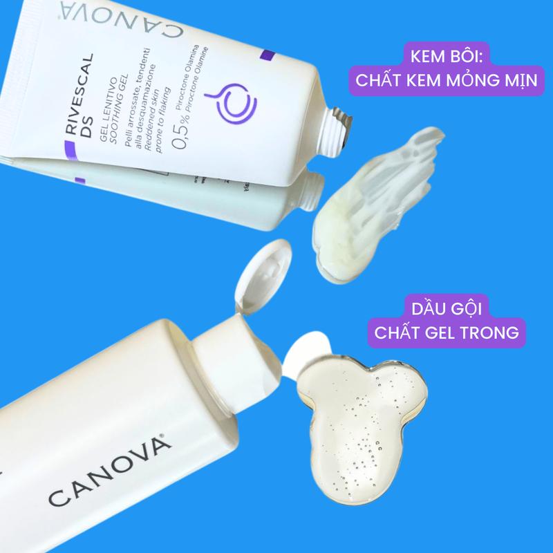 Product Introduction of Chuyên Nấm Gàu Viêm Da Tiết Bã - Dầu Gội Kem Bôi Canova Rivescal DS Nhập Khẩu Chính Hãng Từ Ý 3
