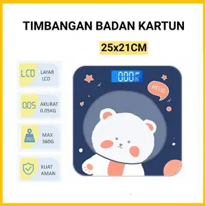 Timbangan Badan Digital Kaca Kartun 180kg