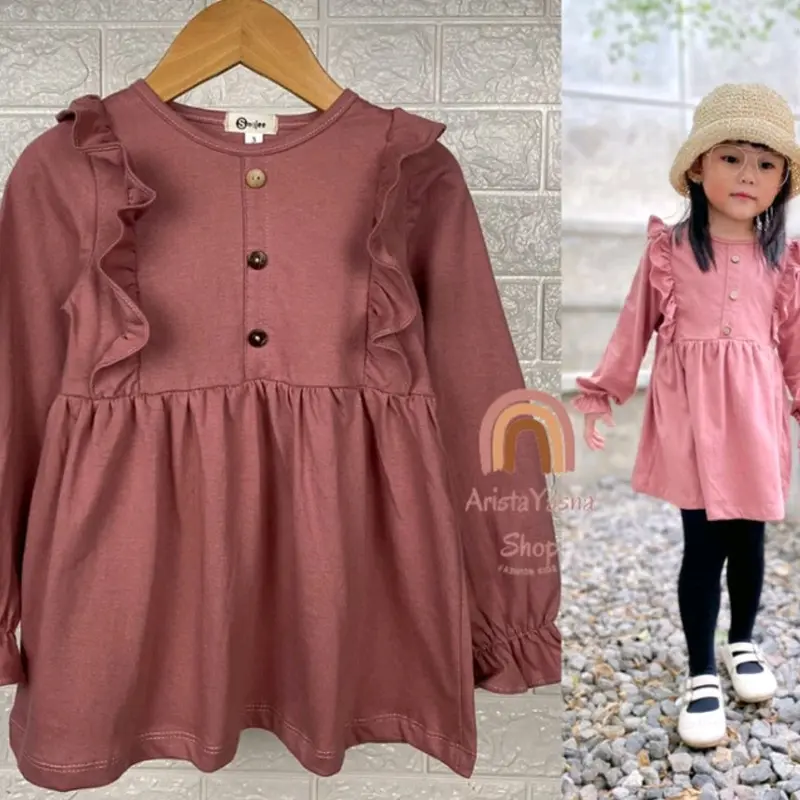 tunik hamida /tunik anak perempuan 4-12 tahun/ bahan ceringkle/ terbaru dan kekinian 2
