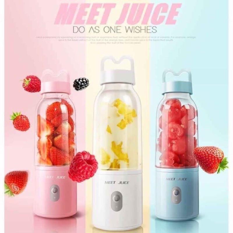 Máy xay sinh tố mini cầm tay meet juice 500ml nhẹ gọn tiện lợi hiệu suất lớn