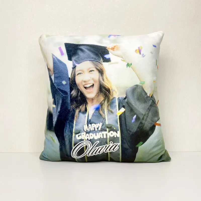 Bantal Custom Foto  Pillow Kado Graduation Wisuda 40cm Kain Lembut 5