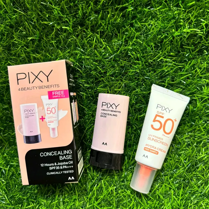 PIXY Concealing Base Bandid Gratis Pixy UV Sunscreen Primer/ Concealer/ Foundation/ Wajah/ Aging/ Menyamarkan Noda/ Wajah/ Kering 1