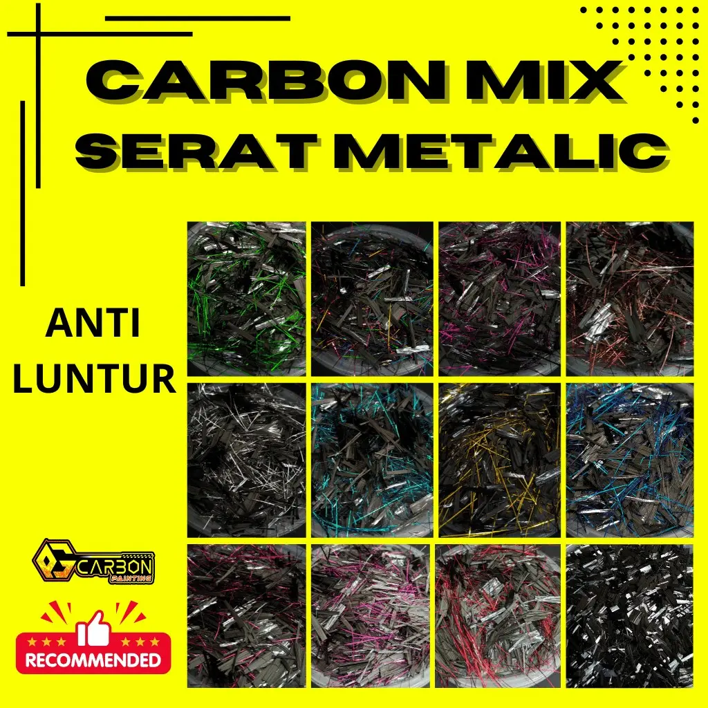 SERAT CARBON MIX METALIX / bahan untuk bikin carbon forged venon