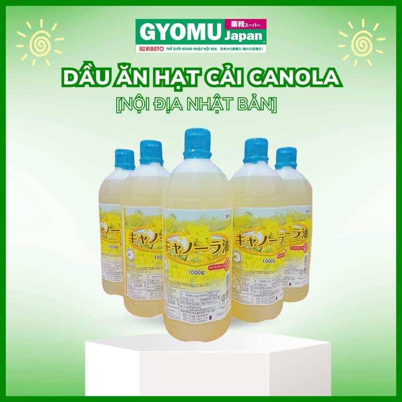 COMBO 3 CHAI Dầu Ăn Hạt Cải Canola 1000g - Hàng Nhật Nội Địa Bổ Sung Omega-3 & 6 Giúp Phát Triển Não Bộ