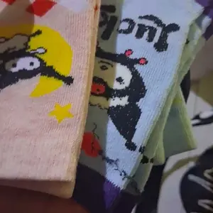 ( Paket 3 & 6 Pasang ) Kaos Kaus Kaki Viral Anak Perempuan Usia TK-Paud Motif Kuromi / Kaos Kaki Koromi Anak