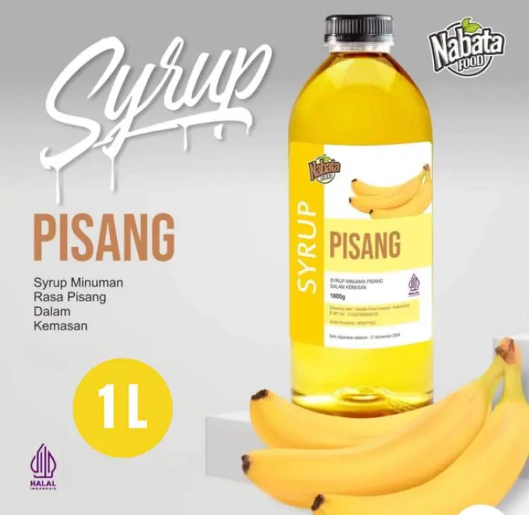 Sirup MInuman Rasa Pisang 1 Liter Nabata Food | Banana Syrup 1000 ml