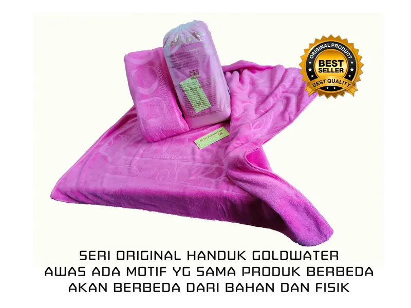 Goldwater Handuk Mandi Jumbo Standar Original Motif Daun Menyerap Air Lembut Garansi Sesuai Deskripsi Produk 0