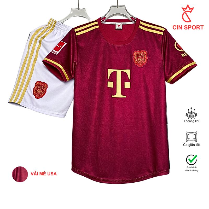 TOP QUẦN ÁO BÓNG ĐÁ, ÁO ĐÁ BANH BAYER BẢN KỈ NIỆM 125 NĂM VẢI MÈ USA CAO CẤP, LOGO THÊU, CO GIẢN CAO, THOÁNG KHÍ, THẤM HÚT MỒ HÔI TỐT. CIN SPORT