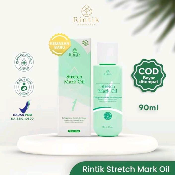 Rintik Skincare Stretch. Mark Oil -Pudarkan Stretchmark Selulit Bekas Luka Mengandung Collagen & Stem Cell 0
