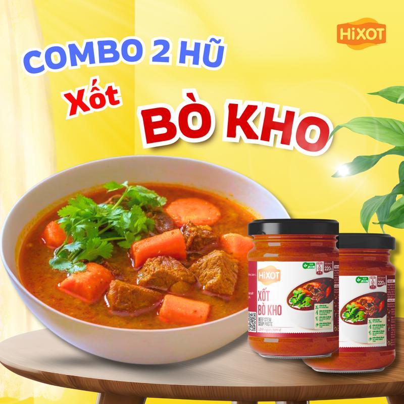 COMBO 2 Hũ Xốt Bò Kho 220gram - Gia vị hoàn chỉnh