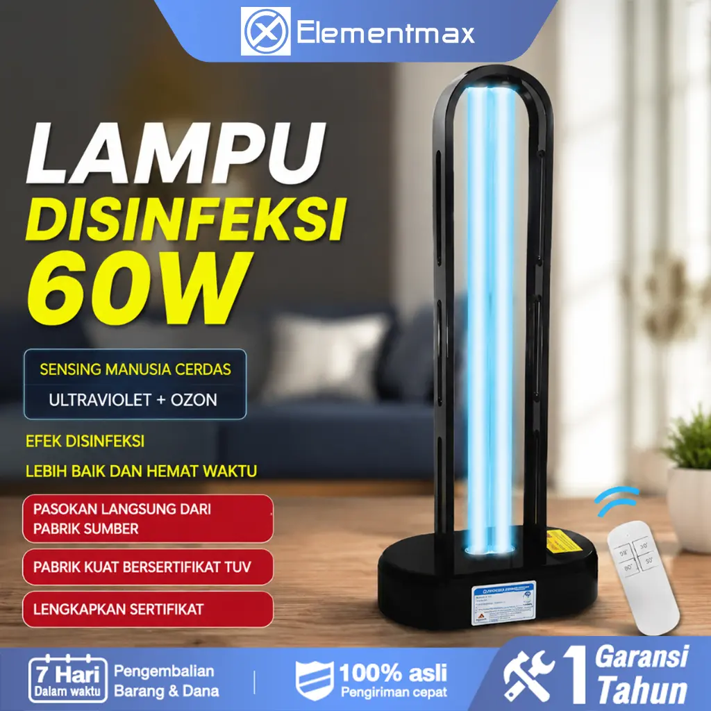Lampu desinfeksi ultraviolet lampu sterilisasi penghilang bau ozon seluler rumah tangga dan lampu sterilisasi khusus medis penghilang tungau