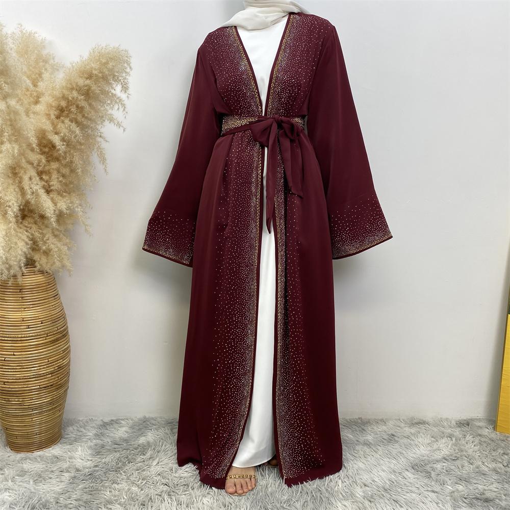 6688# Latest Front Open Kimono Arabic Muslim Abaya Ramanda Eid