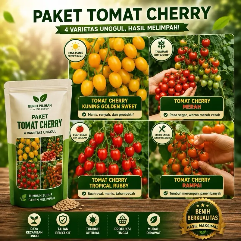 Bibit Tomat Cherry Merah – 20 Seed Berkualitas