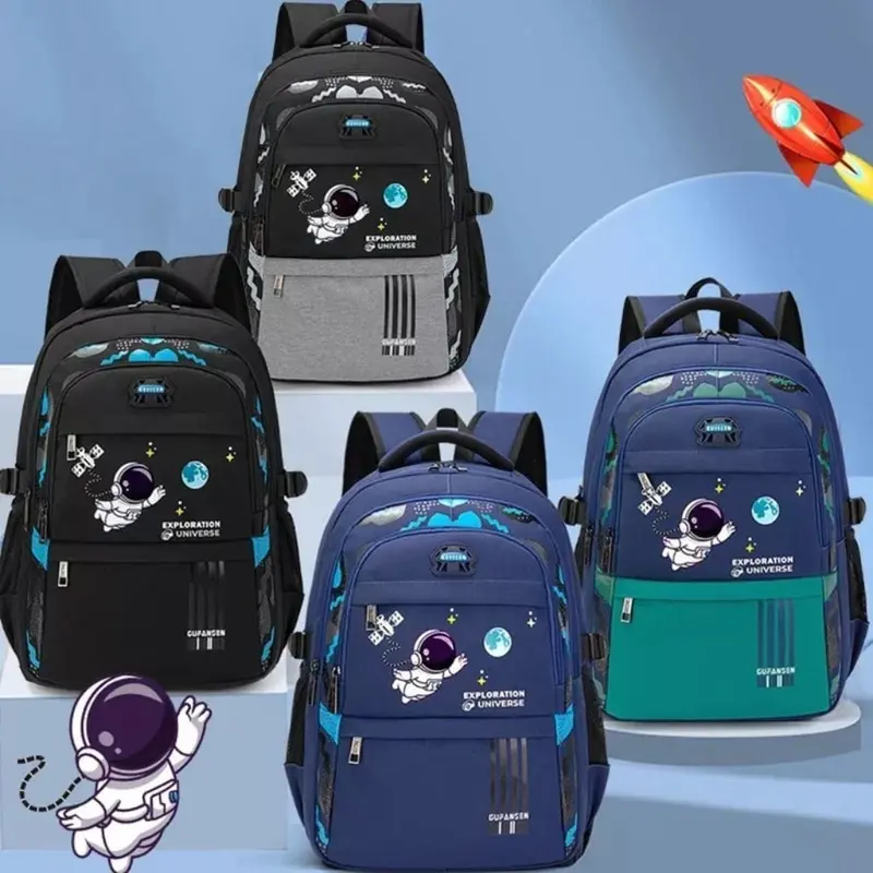 Tas Sekolah Anak Gambar Astronot Viral/ Tas Sekolah Anak Laki Laki/ Tas Ransel Sekolah Anak TK Dan SD/ Tas Anak Cowok/ Tas Astronot Fashion 4