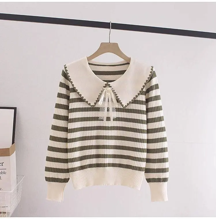 Gloryshop88 RAJUT Atasan Kerah Salur renda / Rajut Wanita Lengan Panjang / Sweater Rajut Wear KnitWear / Atasan Korea Model / Premium Variasi PITA 6