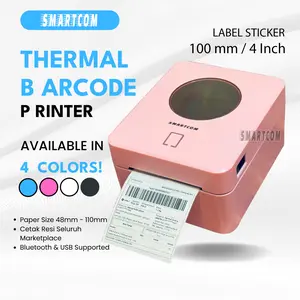 SMARTCOM Printer Barcode Thermal Label Resi 4 Inch Barcode Printer Bluetooth Thermal 100mm SM9250
