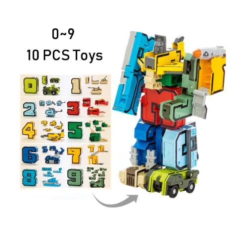 Number Transformer Robot Assembling Building Blocks Educational ...