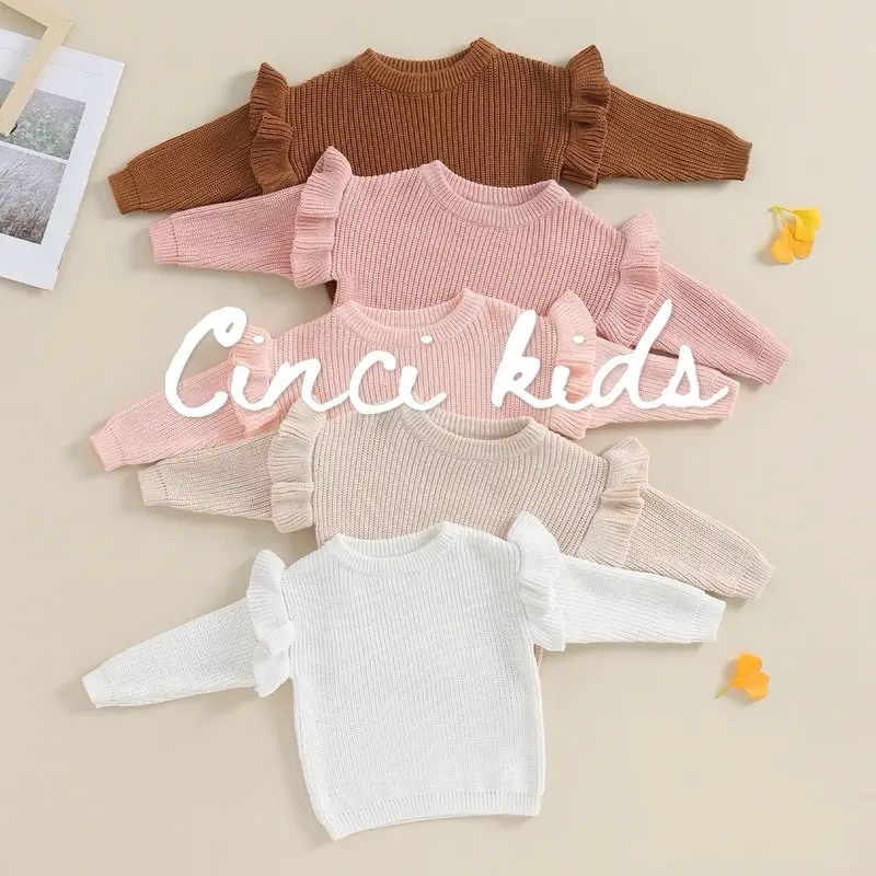 ATASAN ANAK KOREA MODEL RUFFLE CASUAL BAJU RAJUT ANAK PREMIUM 1