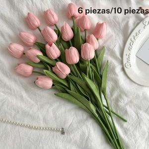 10pcs Tulipanes Flores Artificiales para Decoración del Hogar, Flores Falsas Decorativas, Plantas Falsas, Decoración de Otoño, Escritorio, Decoración de Jardín, Decoración de Habitaciones, Día de San Valentín, Regalos de Cumpleaños y Graduación