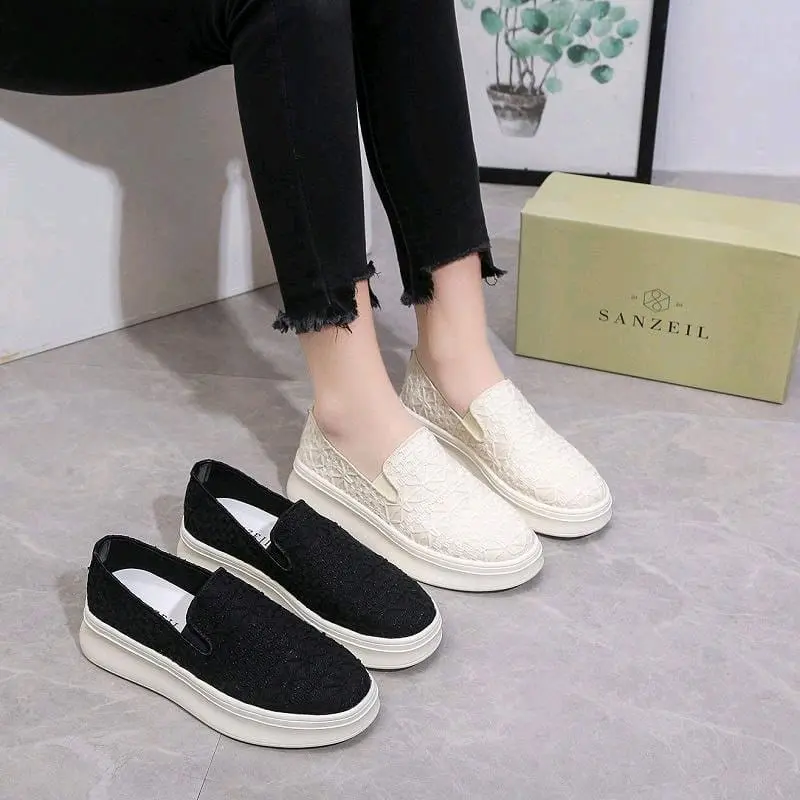 Sepatu Wanita SANZEIL Infort Slip On Model JZ0021 Import Mesh Putih Ukuran 36-40 - Casual Shoes 4