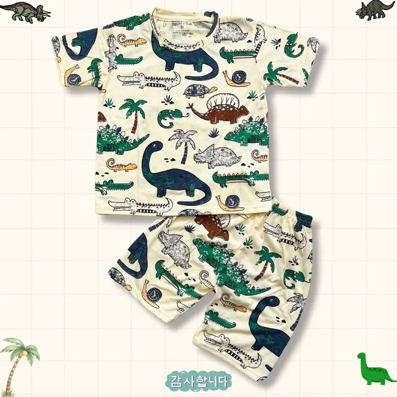 BIG SIZE BAJU ANAK FULPRINT SETELAN ANAK LAKI LAKI DINO ALAM 0