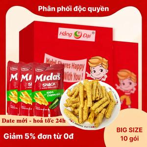 Midas King of food Snack Midas ngũ vị - Snack khoai tây lát cuộn rong biển bò nướng BBQ thơm ngon giòn tan 50g tự nhiên Hàn Quốc