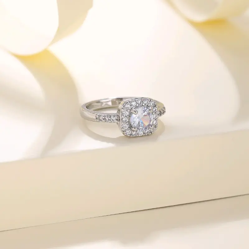 Cincin Kotak Full Permata Zircon Xuping Premium Dewasa by Yunqi Jewellery - Rings 2