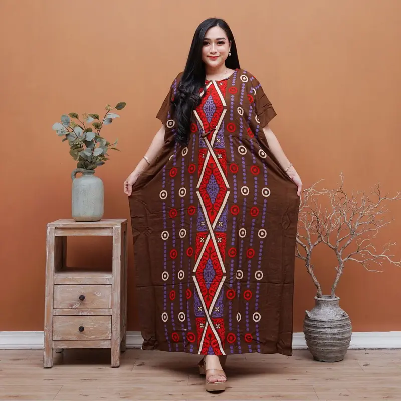 Daster Lowo Jumbo Ld 150 Motif Wajik Warna Rayon Kekinian Bali Tali Serut Dada Katun Tebal Nyaman Dress Panjang Bumil 2