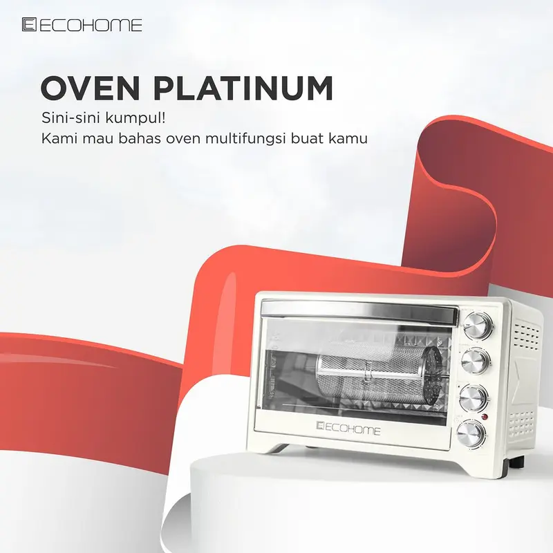 ECOHOME Electric Oven Low Watt Platinum EOP-888 Oven Listrik 8