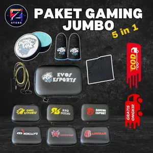 BAYAR DITEMPAT - PAKET GAME JUMBO BEDAK GAMING SARUNG JEMPOL HEADSET POUCH GAMING MPL TEAM MOBILE LEGENDS FREE FIRE