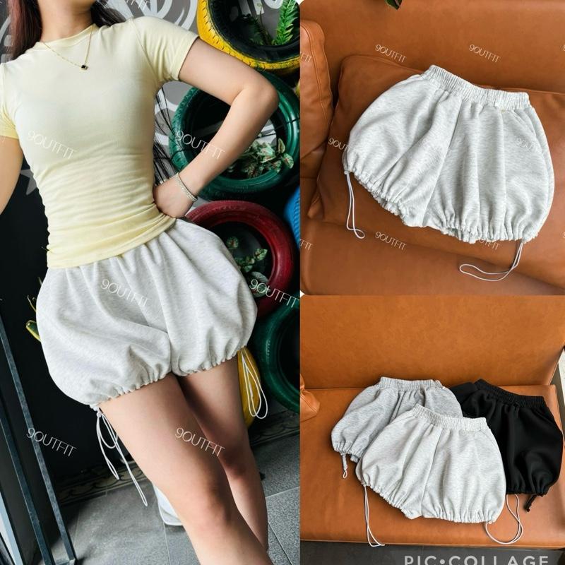 DEAL MỞ BÁN SHOCK Quần short 2in1 cao cấp quần short bí ngô x quần váy 9OUTFIT chất nỉ ép Hàn 2 da dày dặn phom bồng trẻ trung năng động mùa hè 2025