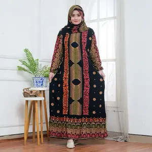 Gamis Set Hijab Terbaru New Motif Setorjoan Jumbo Ld120cm Wanita Panjang Rayon Muslim Rempel