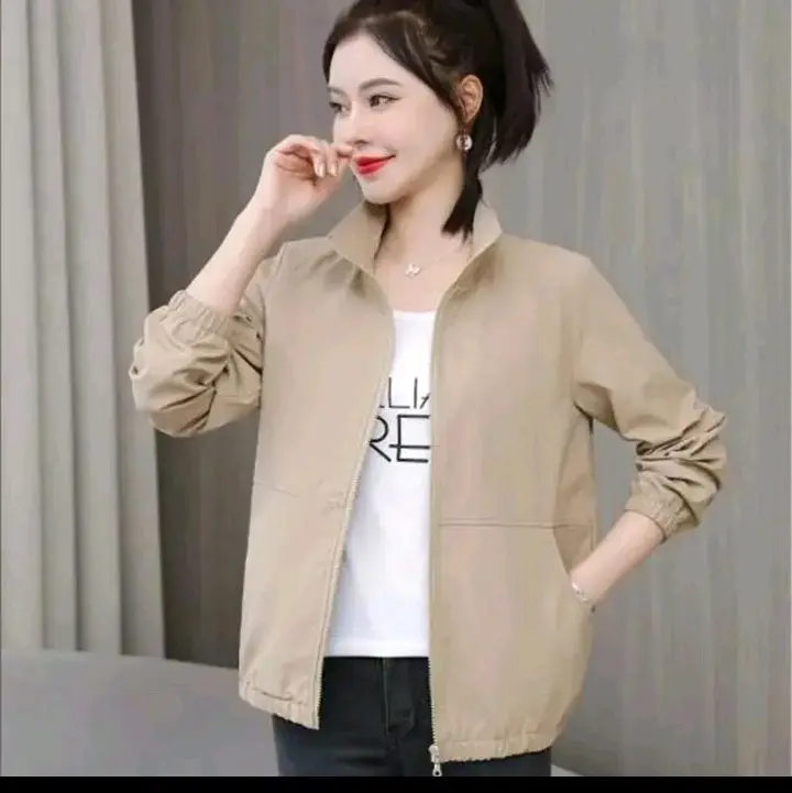 JAKET WANITA MODEL TERBARU KOREA BAHAN AMERICAN DRILL crop jaket wanita korean style Slimfit Lembut cewe