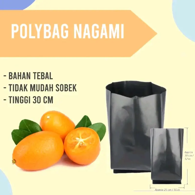 POLYBAG / POT PLASTIK HITAM JERUK 0