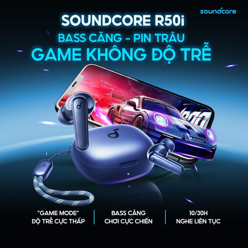 HOT Tai nghe bluetooth Soundcore R50i P20i nhỏ gọn | 30 giờ phát nhạc | Chống nước IPX5| Dịch thuật AI | Tai Nghe Gaming-Bảo hành 18 tháng- Hàng chính hãng