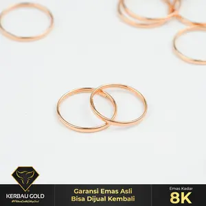 [Kerbau Gold] Cincin Emas Basic OG 8K - Emas Asli 100%