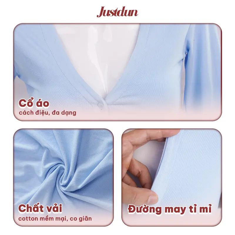 Áo Khoác Basic Thun Trơn Nữ JUSTDUN K8 - Áo Choàng Dáng Rộng Ôm Vừa, Nhiều Màu, Cotton Mịn, Mềm Mại | BigBuy360 - bigbuy360.vn Áo Khoác Basic Thun Trơn Nữ JUSTDUN K8 - Áo Choàng Dáng Rộng Ôm Vừa, Nhiều Màu, Cotton Mịn, Mềm Mại | BigBuy360 - bigbuy360.vn