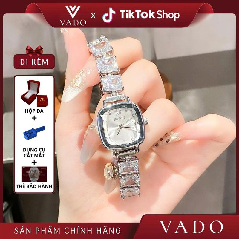   LIVE - DH2100J  Đồng Hồ Nữ Đẹp Sang Chảnh Dây Kim Loại Đính Đá Phong Cách Sang Trọng - DHJ2100 JRANDE 