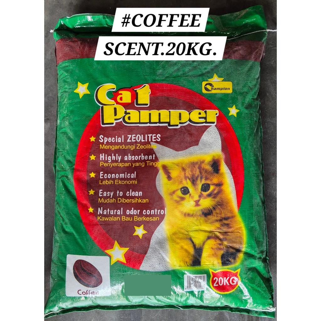 Pamper Cat Litter 20kg (Random Scent) Champion Pasir Kucing Toilet Tandas Sand