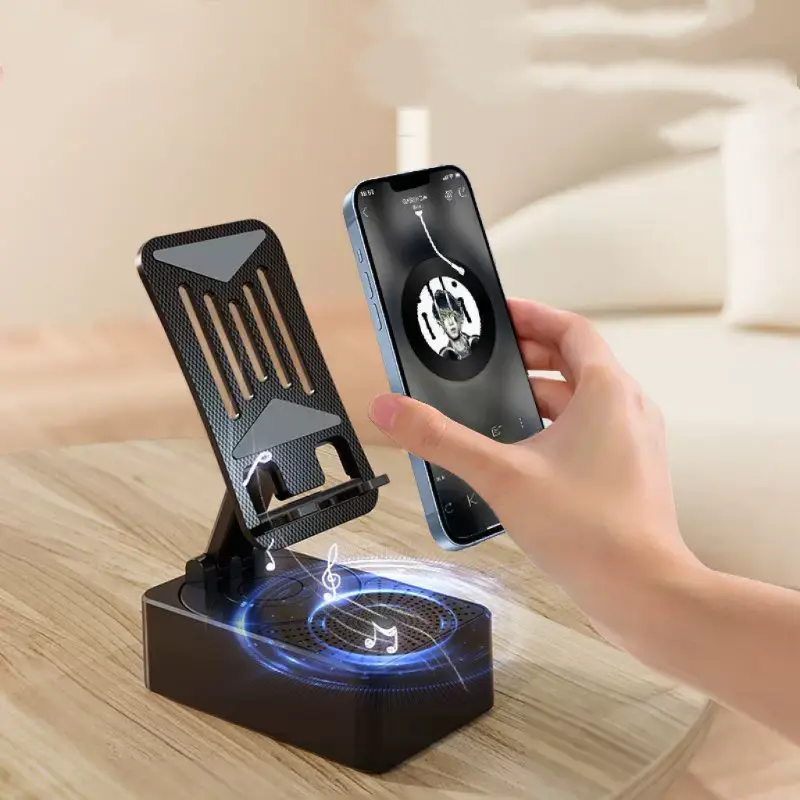 Giá Chân Đế Điện Thoại, Có Loa Âm Thanh, Đa Chức Năng, Thiết Kế Gấp 2 Trong 1, Giá Đỡ Điện Thoại Di Động Thích Hợp Cho Lối Vào, Bàn Văn Phòng, Bàn Phòng Ngủ, Và Sử Dụng Tại Nhà 0