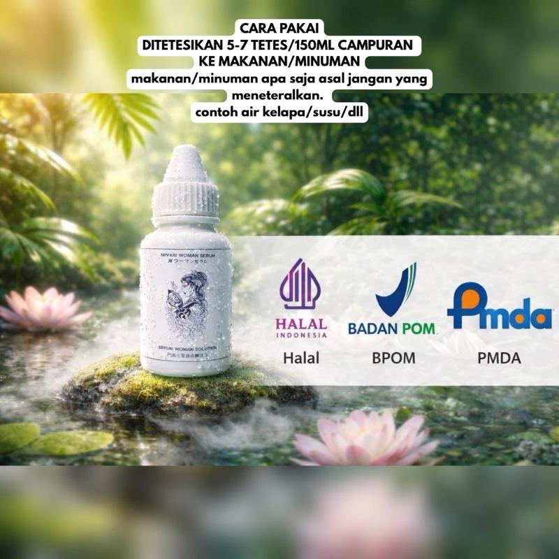 MIYABI WOMAN SERUM HALAL BPOM PMDA Produk Perawatan Terbaik dengan Sertifikasi Halal Indonesia Essence made in japan Wanita Pria
