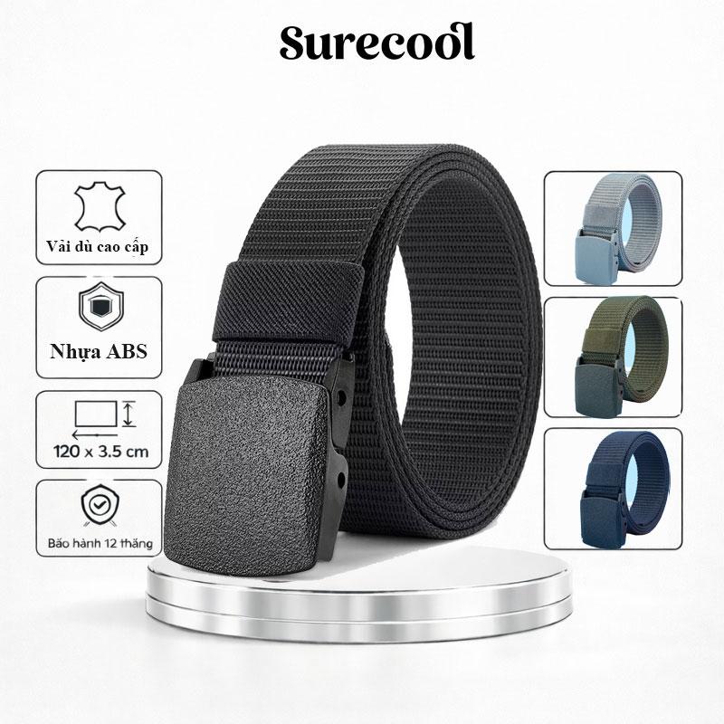 Thắt Lưng Nam Vải Dù Mặt Khóa Nhựa ABS Chắc Chắn, Thời Trang Trẻ Trung, Năng Động