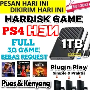 HARDISK EXTERNAL 1TB HDD GAME  HARDDISK EKSTERNAL GAMES PS4 BEBAS REQUEST