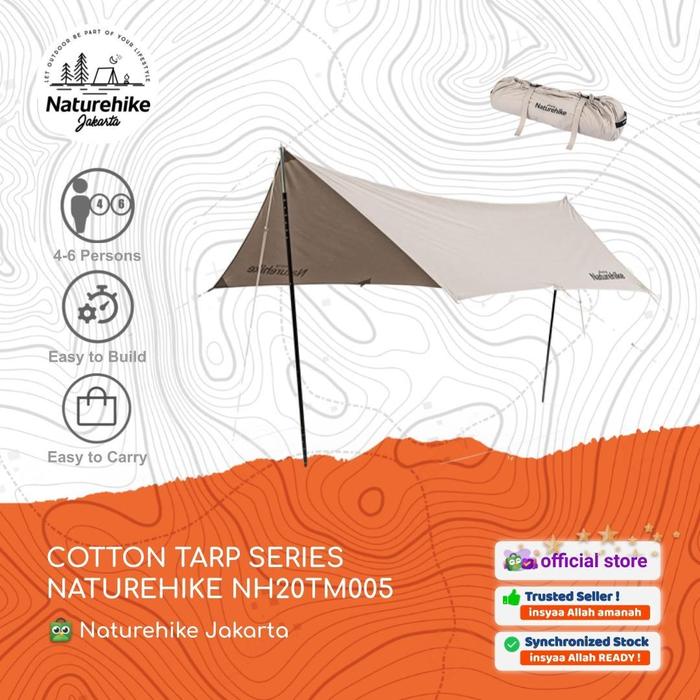 Promo COTTON TARP NATUREHIKE NH20TM005 TENDA CAMPING FLYSHEET GLAMPING ...