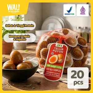 Telur Puyuh Siap Makan JFI Isi 20 Pcs - Halal & Higienis - Camilan Matang Praktis Tinggi Protein