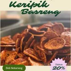 keripik basreng basreng koin pedas daun jeruk 500grm