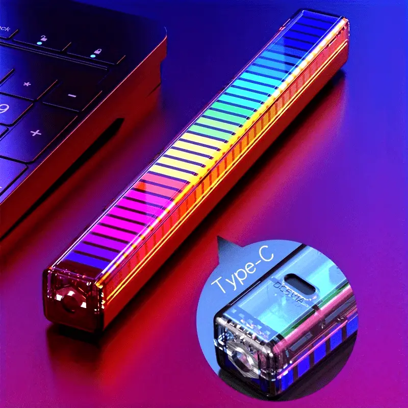 JOYTUTUS Voice-Controlled RGB LED Pickup Light - Colorful 4D Music Rhythm Atmosphere Light for Car