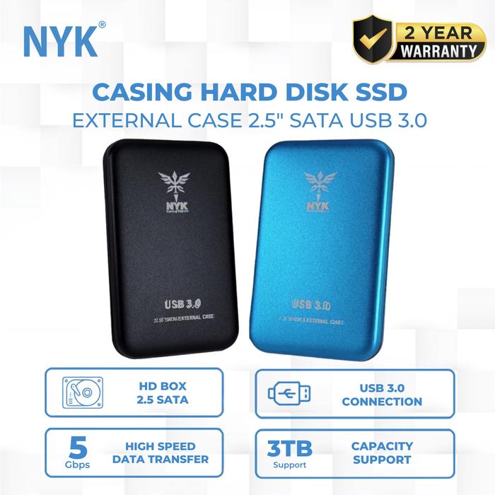 Gambar NYK Casing Hard Disk SSD External Case 2.5" Sata USB 3.0 RANDOM COLORS dari NYK Indonesia Kota Administrasi Jakarta Pusat Tokopedia