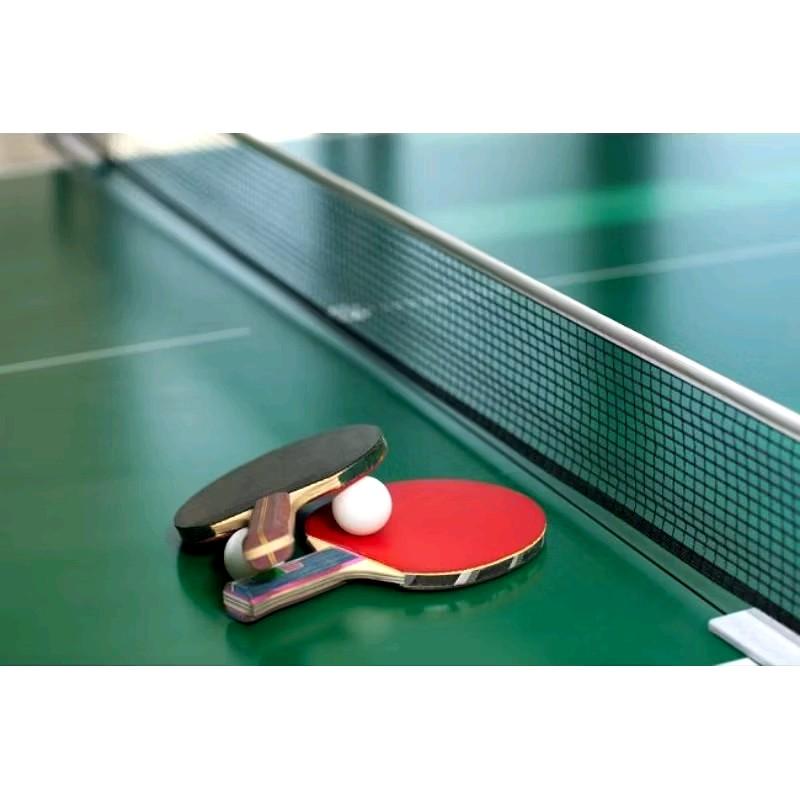 Satu set perlengkapan tenis meja/2 raket 2 tiang 1 net 3 bola pingpong dan 3 bola 3
